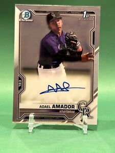 New Listing2021 Bowman Chrome Prospects Auto Adael Amador #CPA-AAM Rookie Rockies *Read*