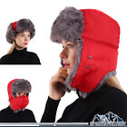 Winter Aviator Trapper Hat Russian Ushanka Ear Flap Mask Fur Warm Face Mask Cap