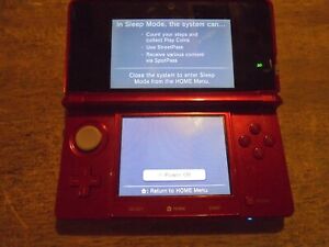 New ListingFOR PARTS - Nintendo 3DS System CTR-001 Flame Red Console Only
