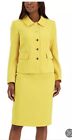 LESUIT SKIRT SUIT/YELLOW/SIZE 10/NEW WITH TAG/RETAIL$240/ LINED