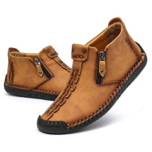 Mens Boots, Medieval Boots Leather Renaissance Shoes Mens Loafers, Casual Sho...