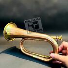 Antique Copper and Brass Trumpet Pocket Bugle -Military Scout Musical Instrument
