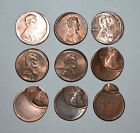 M1.  LOT OF 8 LINCOLN CENTS STRUCK WITH OFF CENTER ERRORS. 10-80% OFF + 2020, 22