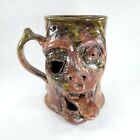 New ListingArt Pottery Ugly Face Mug Stein Artist Signed Shelby  2014 Coffee Cup