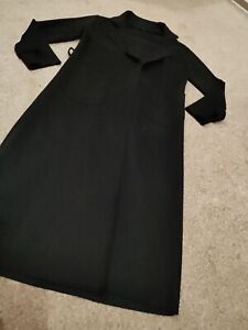 Black Long Coat Size M VGC