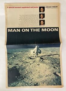 1969 AUGUST 13 CHICAGO TRIBUNE NEWSPAPER SUPPLEMENT - MAN ON THE MOON