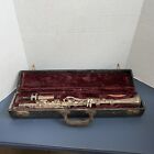 Vintage 1940's Clarinet Silver Plated with Wood Case Ab1508 USA As Is