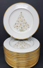 Noritake White Palace Christmas Gold Holiday Accent Salad Plates Set of 12
