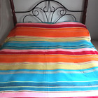 Pottery Barn Teen Pura Vida Colorful Stripe Heavy Cotton Twin Duvet Cover