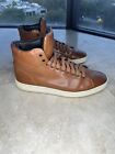 Men's Tom Ford Russell High Tops Sneakers Shoes 14 US Brown Leather
