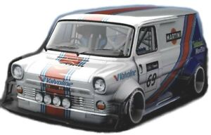 1:10 RC Clear Lexan Body Shell Ford Transit Super Van with Martini decals.