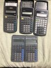 Lot of 5 Texas Instruments TI-30X & 30XA Scientific Calculators - W/ Covers