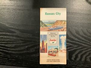 New ListingVintage Kansas City Road Map Sinclair 1966