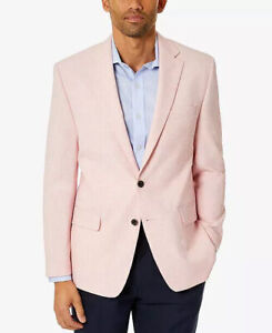CLUB ROOM Men's Sport Coat 40S Pink Classic-Fit Solid Blazer Two Button