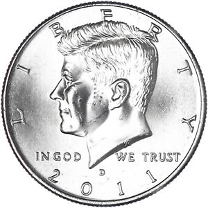 2011 D Kennedy Half Dollar CN-Clad BU US Coin See Pics V551