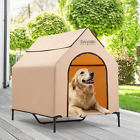 Extra Large Portable Dog House - Elevated Outdoor Shelter with Door Elevated