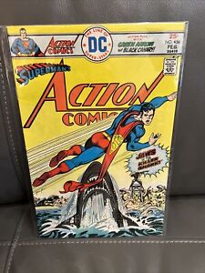 SUPERMAN ACTION COMICS # 456 DC Feb 1976 JAWS SHARK HOMAGE COVER GREEN ARROW
