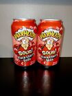 ⚫️ Brand New Exclusive Warheads Sour Black Cherry Soda Candy Flavor (2 Cans)