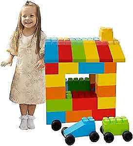 MassBricks Jumbo Plastic Building Blocks - 48 Pieces Giant Toddler Bricks