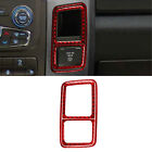 For Dodge RAM 1500 Red Carbon Fiber Car Interior 115V Outlet Control Cover Trim (For: 2015 Ram 1500)