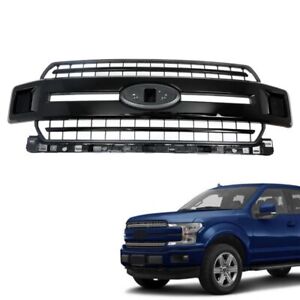 Fit For 2018-2020 Ford F-150 XL XLT Front Upper Bumper Grille Glossy Black Grill (For: 2020 F-150 XLT)