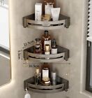 Corner Shower Caddy Shelf Bathroom Wall Mounted Storage Rack Holder with Hook