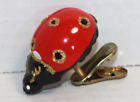 Vintage Clip-on Plastic Ladybug Christmas Ornament