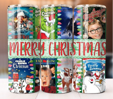 Traditional Christmas Movies Design Sublimation Cup Mug Tumbler 20oz  Straw