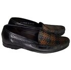 Bragano Men’s Slip On Loafers Black Brown Weave ￼Shoes Size 10.5 Made In Italy