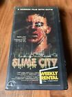 Original 1989 SLIME CITY Camp Video VHS Tape Clam Shell  Splatter Gore Slasher 