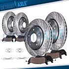 350mm Front & VENTED Rear Drilled Rotors Brake Pads for Durango Grand Cherokee