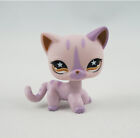 Mini Pet Shop Toys Pink & Purple #933 Orange Eyes Short Hair Cat Edition LPS