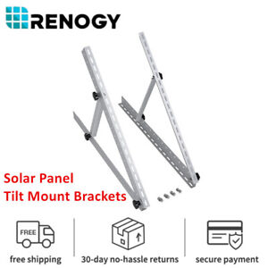 Renogy Solar Panel RV Tilt Mount Brackets Rooftop Flat Surface Adjustable Frame
