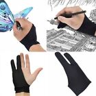 Two Finger Anti-fouling Glove Drawing & Pen Graphic Tablet Pad For Artist Black