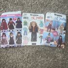 Sewing Pattern Lot Mixed 18” Doll Simplicity Butterick 3 Sets