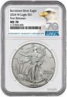 New ListingPresale 2024 W Silver American Eagle S$1 Burnished NGC MS70 First Releases #936