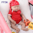 IVITA 15'' Full Body Soft Silicone Reborn Baby Girl Sleeping Cute Silicone Doll