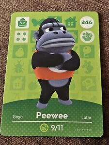 346 PEEWEE Authentic Nintendo Animal Crossing Amiibo Card Series 4 NEVR SCANNED