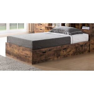Twin 3 Drawers Chest Bed -Distressed Wood