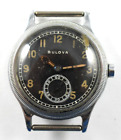Vintage Bulova US Military Manual Wind 15J 10AK Watch w/Custom Back READ! lot.18