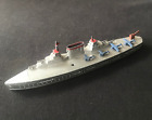 1940's Tootsie Toy Aircraft Carrier w/ Wheels, Deck Crane and Flag Pole