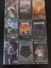 Lot of 9 death metal/thrash/rock cassettes Anthrax Sepultura Testament more!