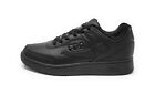 FILA Men's Taglio All Black Faux Leather Low Top Shoes Sneakers