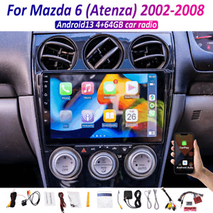 9'' Wireless Carplay Android Auto Head Unit Car radio For Mazda 6 2002-2008 GPS (For: 2006 Mazda 6)