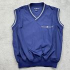TaylorMade Golf Mens Size Small Blue Windbreaker Style Golf Vest Polyester Shell