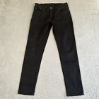 Mott & Bow Jeans Men's 32x32 Black Skinny Stretch Dark Wash(30x32 Actual)