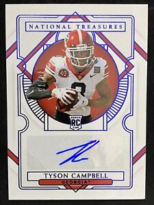 New Listing2021 Panini National Treasures Collegiate Tyson Campbell Blue #/75 #164