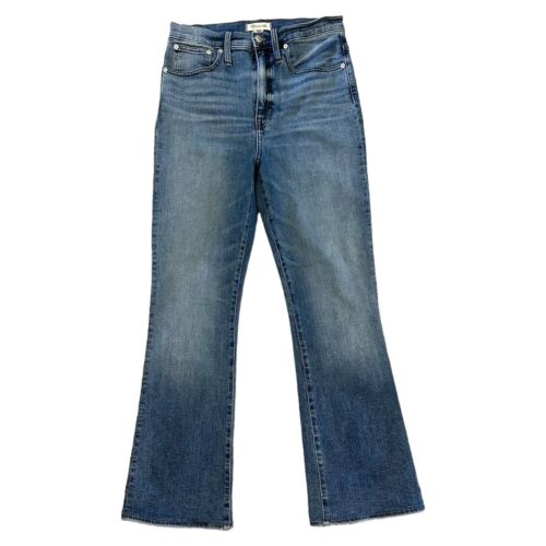 Madewell Skinny Flare Jean Size 30 Blue Faded Denim High Waist Stretch