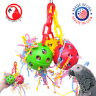 2433 Stuff Triple Chain Ball Parrot Bird Toys Cages African Grey Macaw Amazon