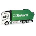 1:48 Scale Pull Back Alloy Car Model Garbage Truck Kids Child Car Toy Gift Green